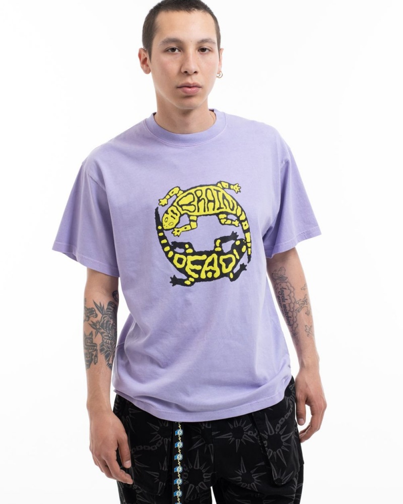 Lavender Brain Dead Lizard Lock T-Shirt | AU 3046285-OP