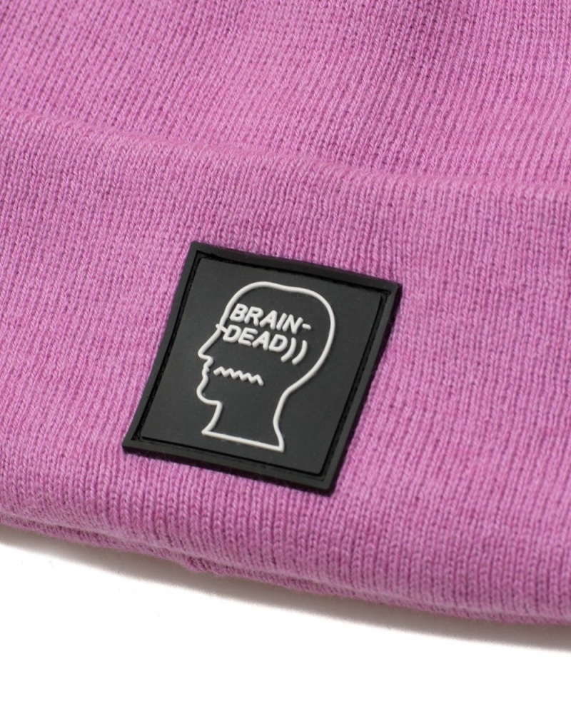 Lavender Brain Dead Logo Head Beanie | AU 1859036-CD