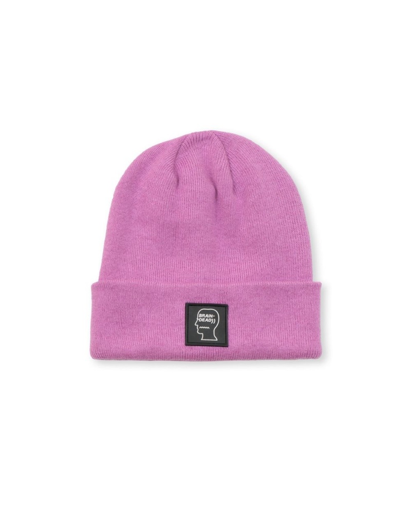 Lavender Brain Dead Logo Head Beanie | AU 1859036-CD