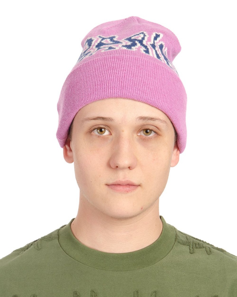 Lavender Brain Dead Prehistoric Logo Wool Beanie | AU 1734028-ZM