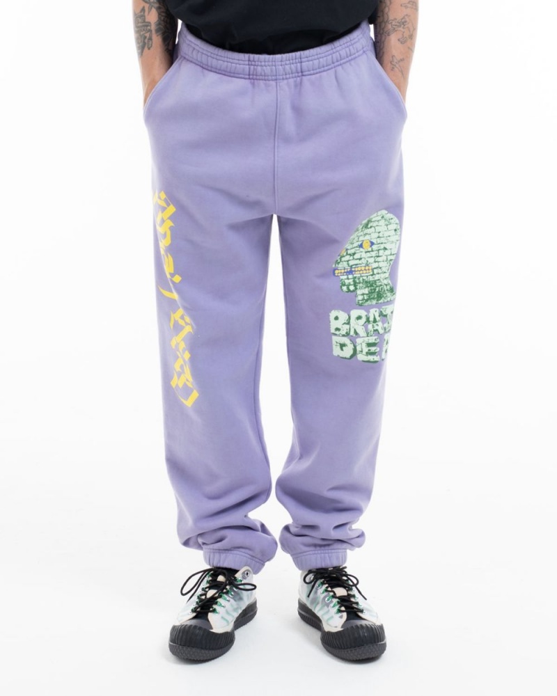 Lavender Brain Dead Stone Age Sweat Pant | AU 3980756-JO