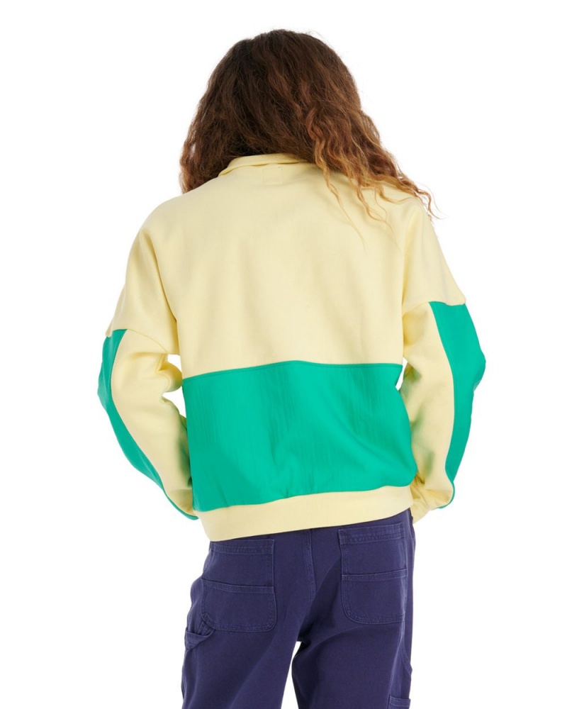 Lemon Brain Dead Gastromaniac Overlay Half Zip Fleece Sweater | AU 5048713-CR