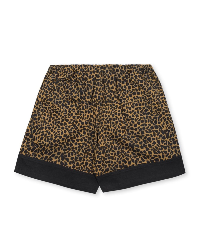 Leopard Black Brain Dead Paneled Leopard Dress Shorts | AU 2385096-VZ