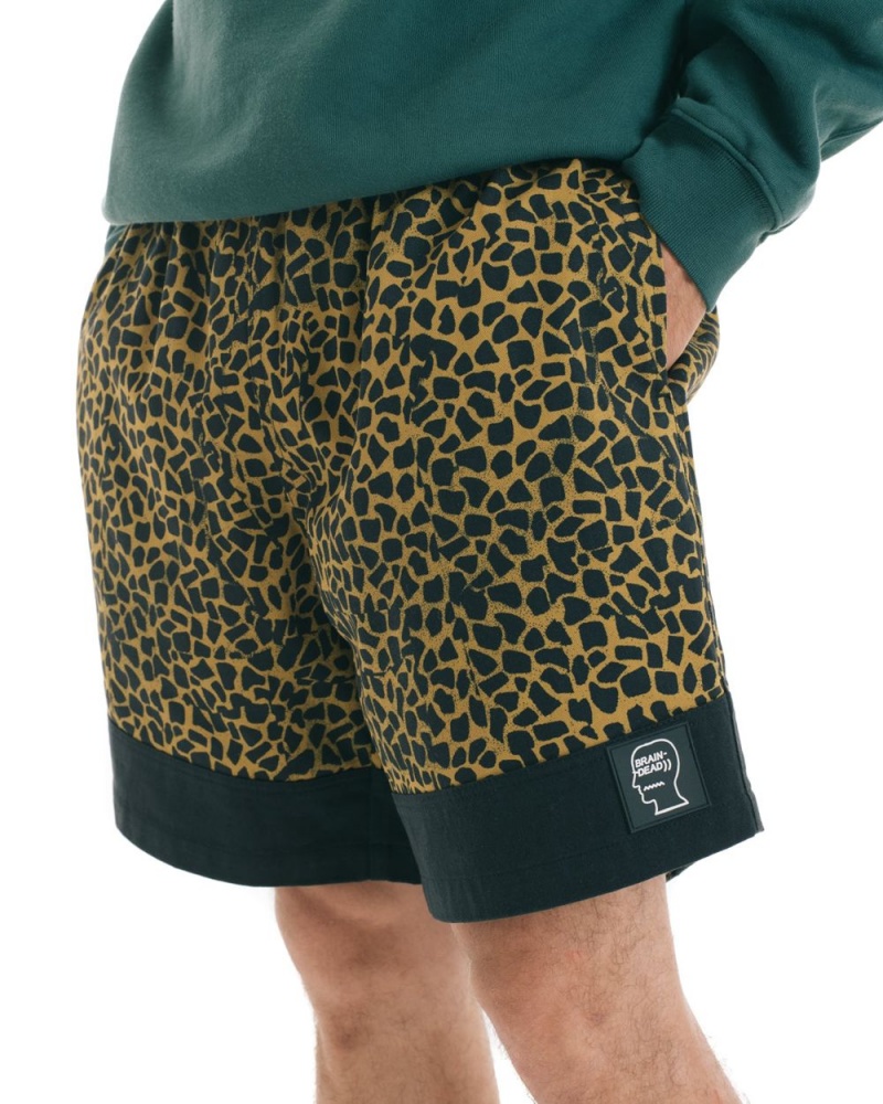 Leopard Black Brain Dead Paneled Leopard Dress Shorts | AU 2385096-VZ