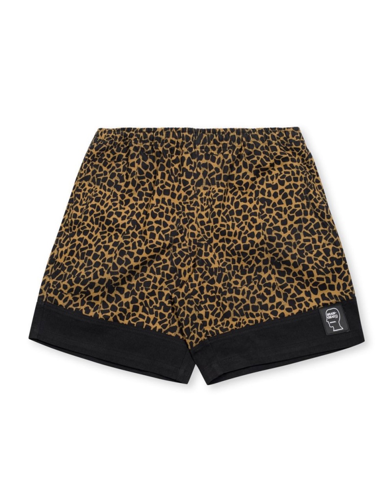 Leopard Black Brain Dead Paneled Leopard Dress Shorts | AU 2385096-VZ