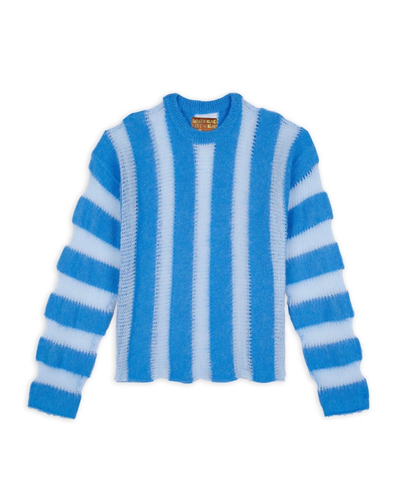 Light Blue Brain Dead Fuzzy Threadbare Sweater | AU 8906715-LV