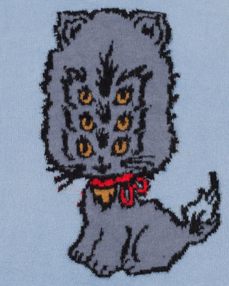 Light Blue Brain Dead Kitty Cat Sweater Vest | AU 2841679-WP