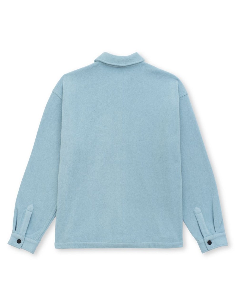 Light Blue Brain Dead Polar Fleece Climber Shirt | AU 9047165-KX