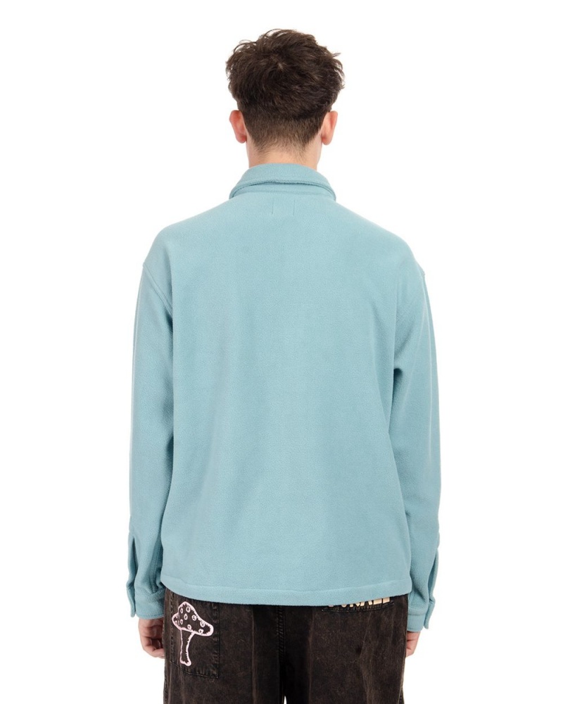 Light Blue Brain Dead Polar Fleece Climber Shirt | AU 9047165-KX