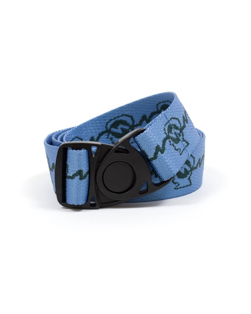 Light Blue Brain Dead Running Head Woven Belt | AU 7592318-EB