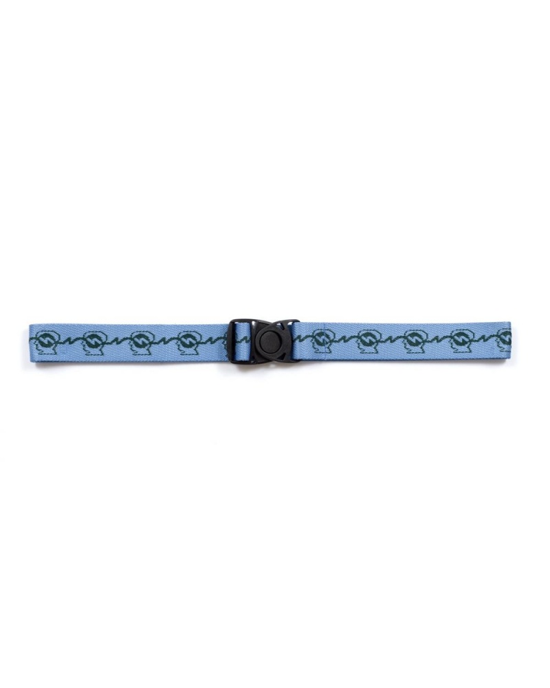 Light Blue Brain Dead Running Head Woven Belt | AU 7592318-EB