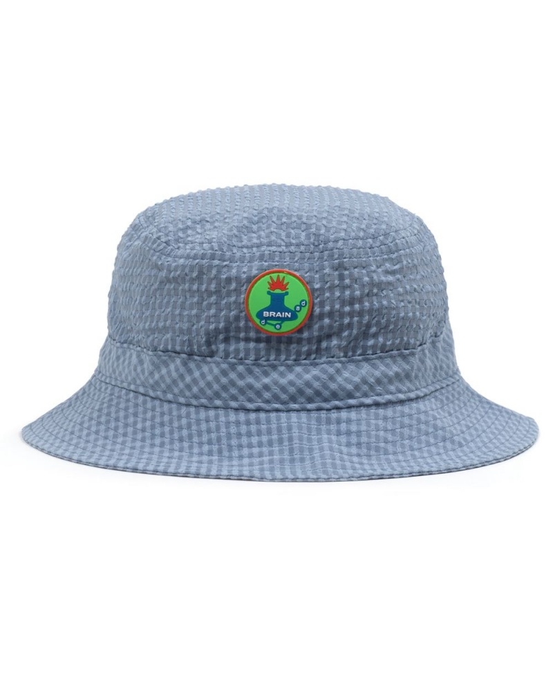 Light Blue Brain Dead Seersucker Bucket Hat | AU 9861423-UI