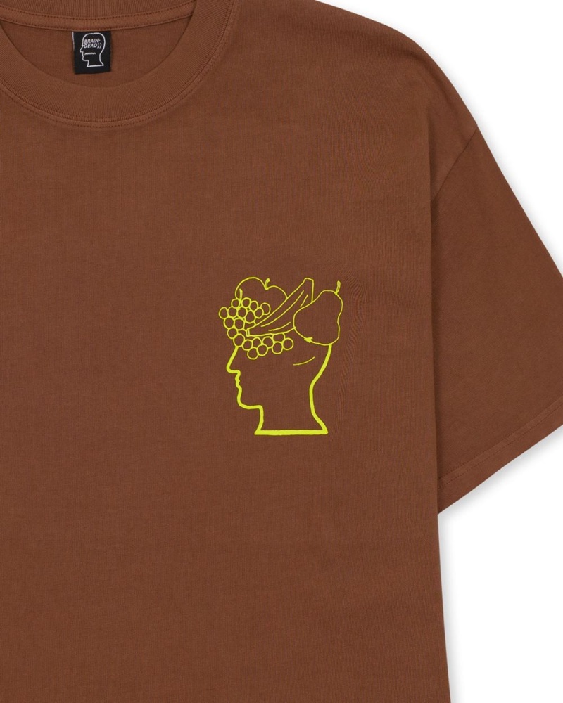 Light Brown Brain Dead Fruitful Companion T-Shirt | AU 5631748-BR