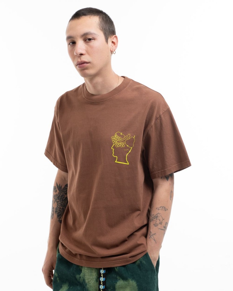 Light Brown Brain Dead Fruitful Companion T-Shirt | AU 5631748-BR