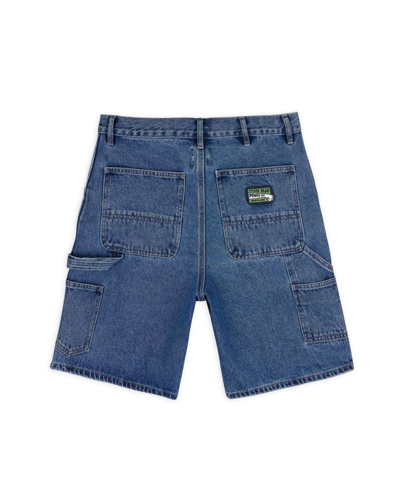 Light Indigo Brain Dead Washed Hard/Softwear Carpenter Shorts | AU 9012764-AS