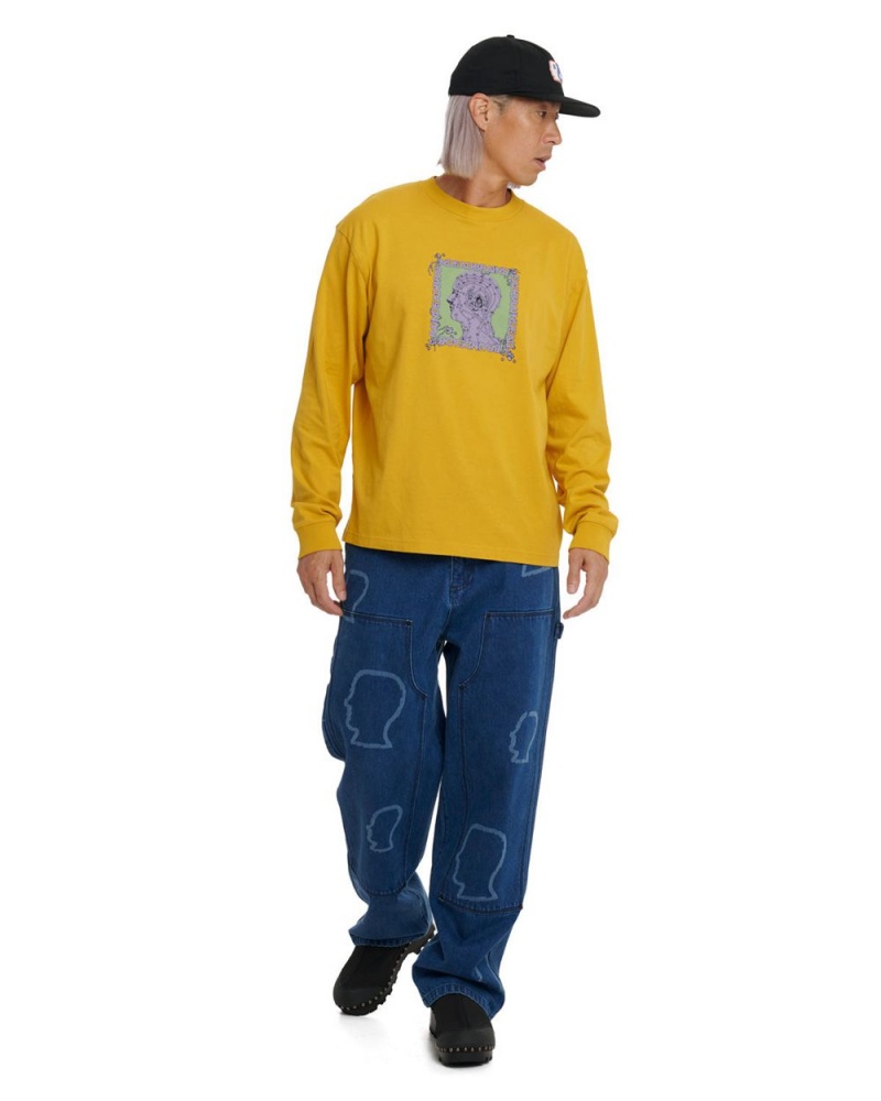 Mustard Brain Dead Brain Scanner Long Sleeve T-Shirt | AU 1847563-PZ