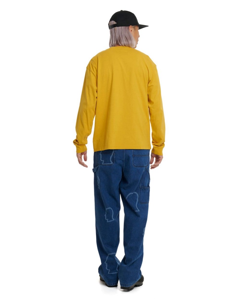 Mustard Brain Dead Brain Scanner Long Sleeve T-Shirt | AU 1847563-PZ