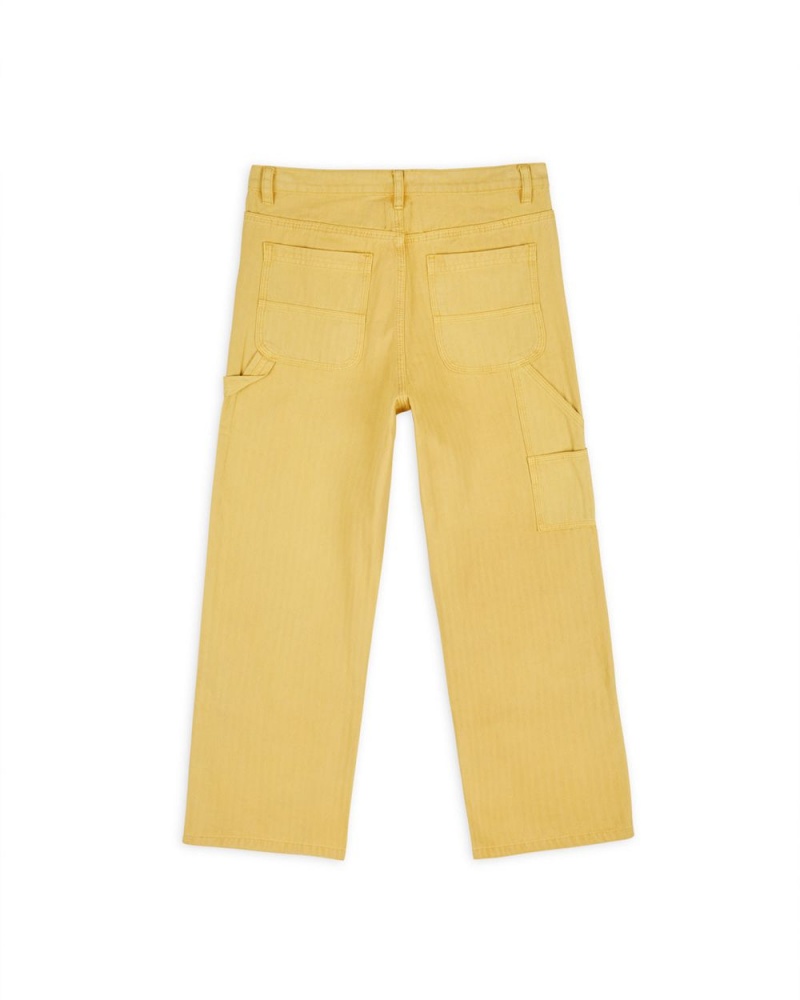 Mustard Brain Dead Herringbone Utility Pant | AU 0968452-AO