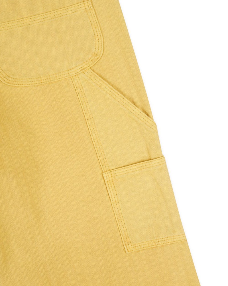 Mustard Brain Dead Herringbone Utility Pant | AU 0968452-AO