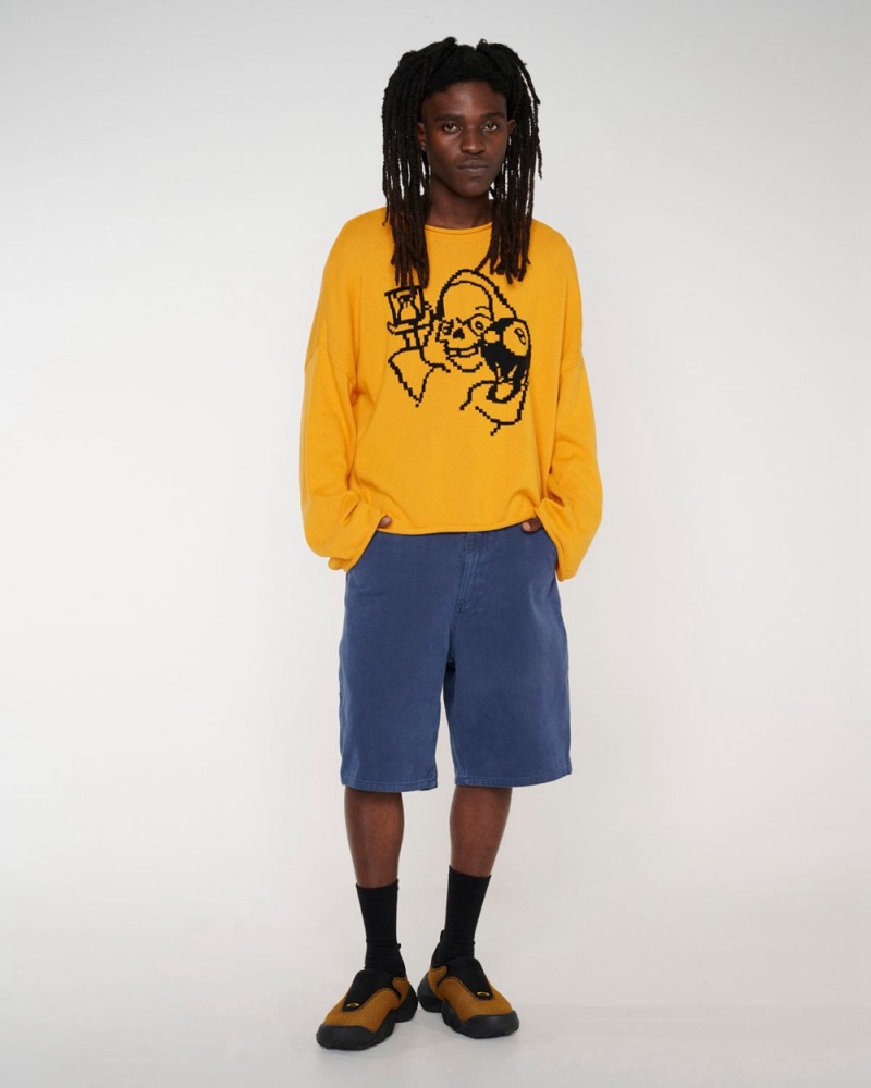 Mustard Brain Dead Tough Luck Oversized Boxy Sweater | AU 4620751-GU