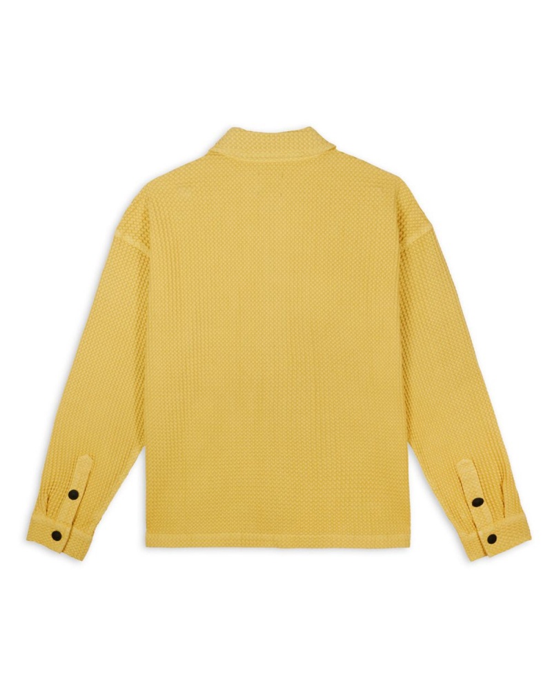 Mustard Brain Dead Waffle Snap Front Shirt | AU 2045387-LS