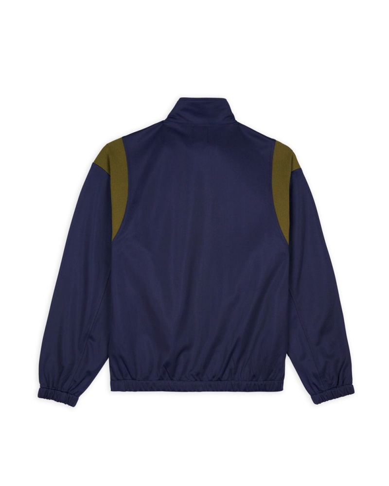 Navy Brain Dead Alonzo Paneled Rib Track Jacket | AU 6012935-PU