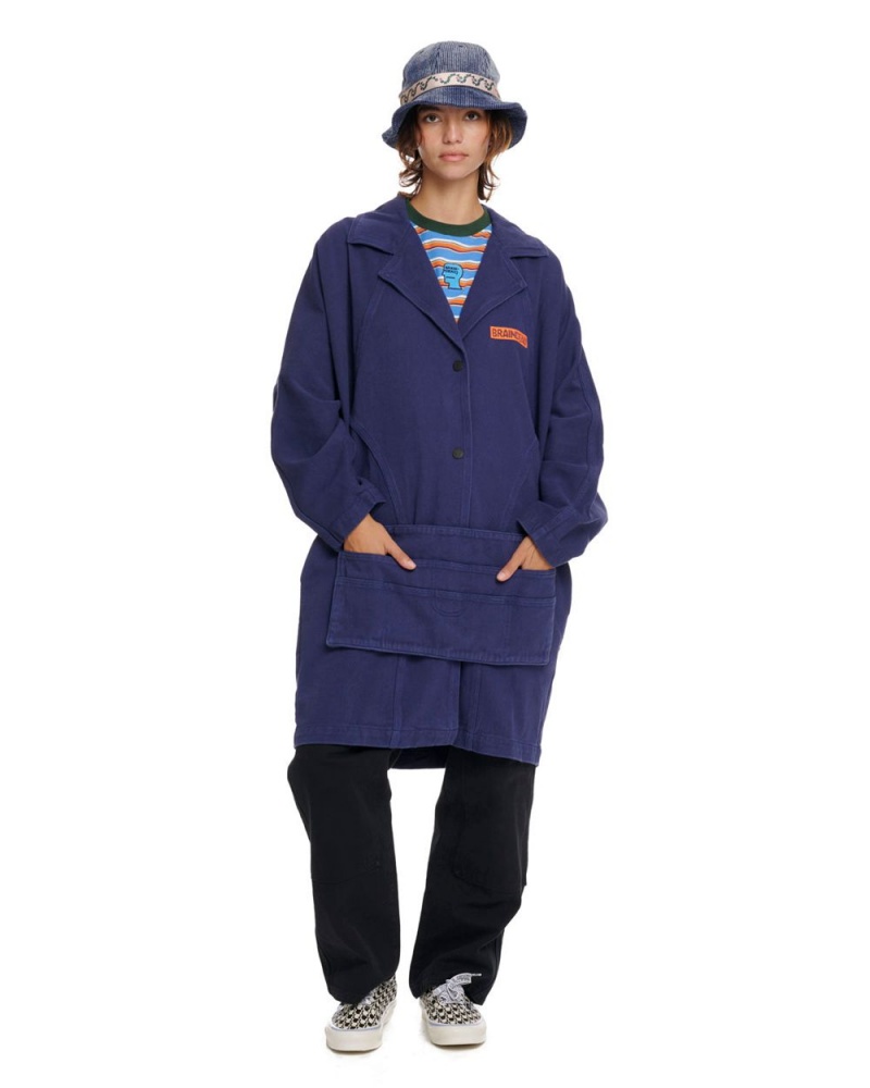 Navy Brain Dead Apron Coat Jacket | AU 8761235-SY