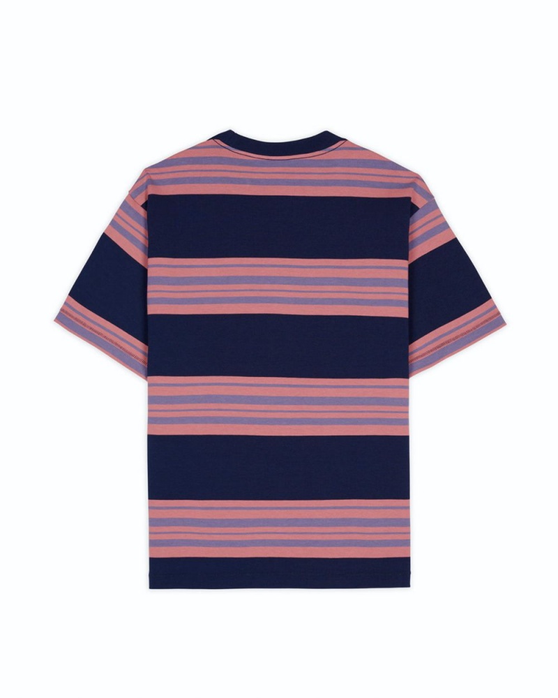 Navy Brain Dead Baker Striped Pocket T-Shirt | AU 5167328-ZN