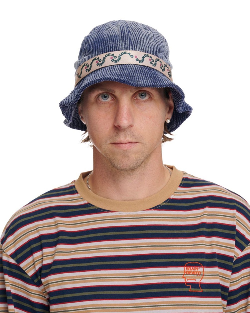 Navy Brain Dead Bd Wave Bell Bucket Hat | AU 8310546-NB