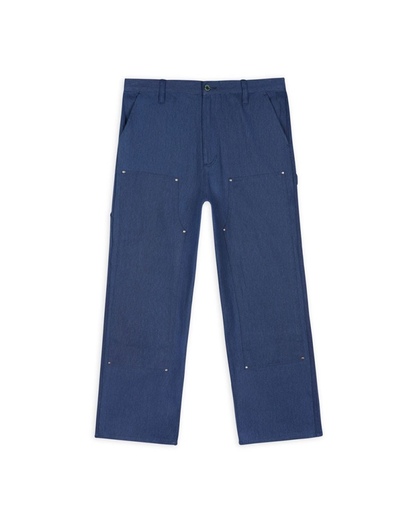 Navy Brain Dead Bull Denim Double Knee Utility Pant | AU 7936104-ET