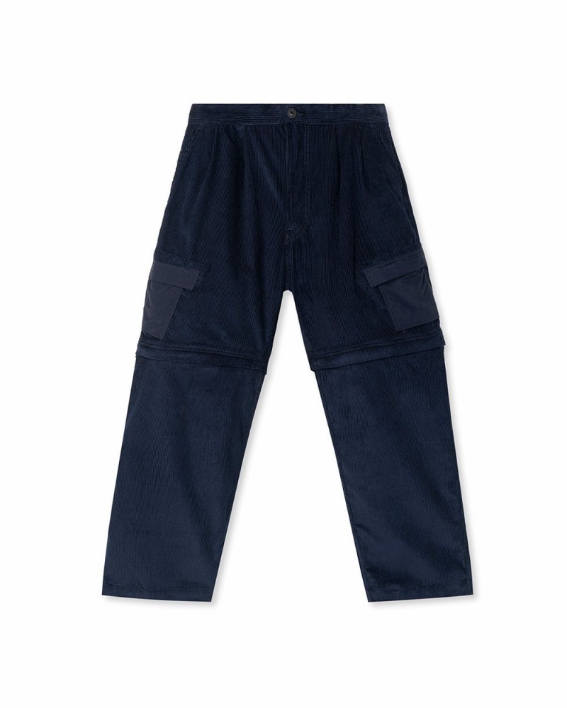 Navy Brain Dead Convertible Corduroy Zip Off Pant | AU 1408625-UQ