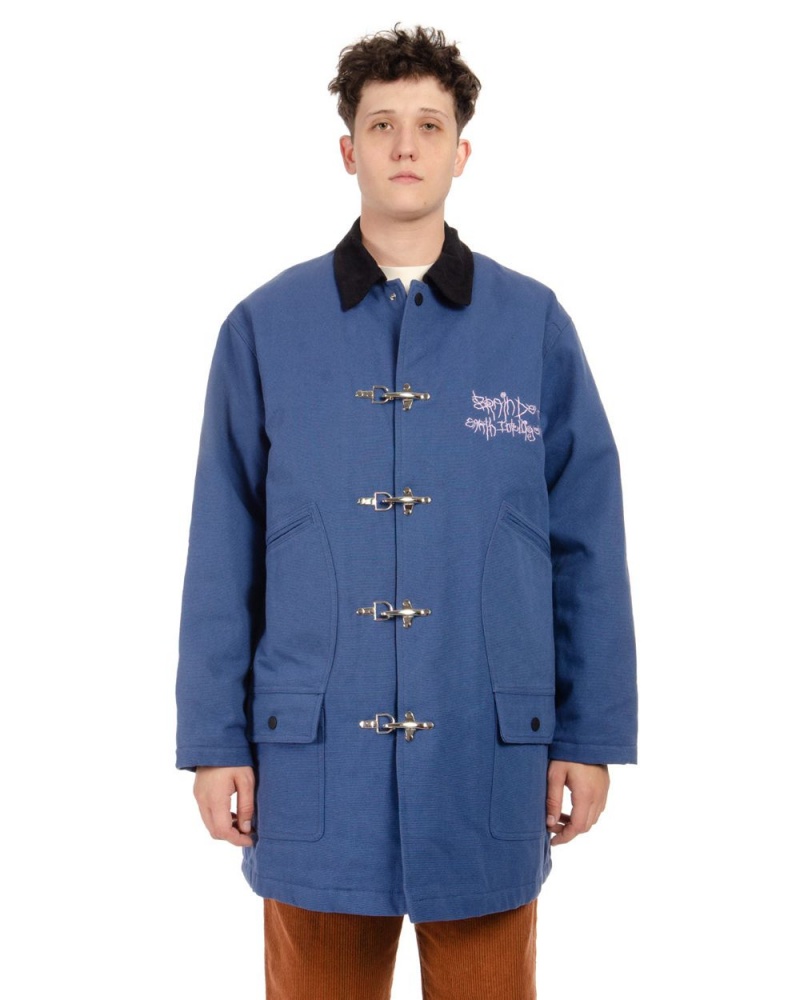 Navy Brain Dead Foraging Coat Jacket | AU 2915367-HN