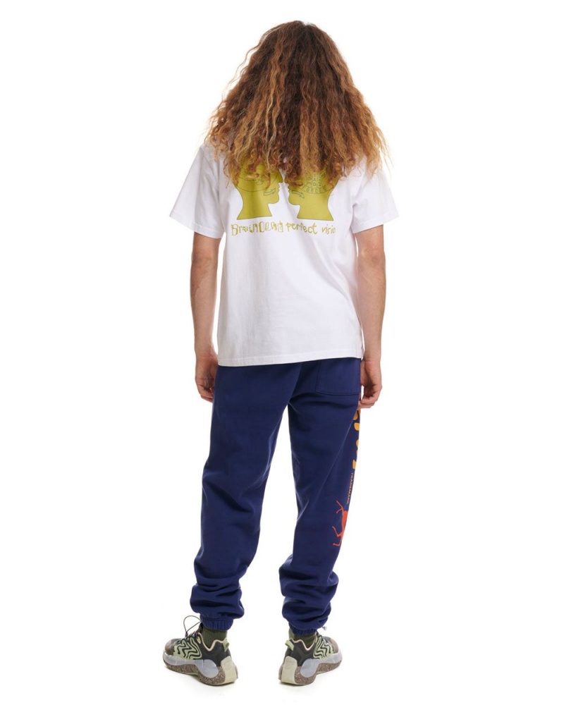 Navy Brain Dead Grafix Sweatpant | AU 2753914-RQ