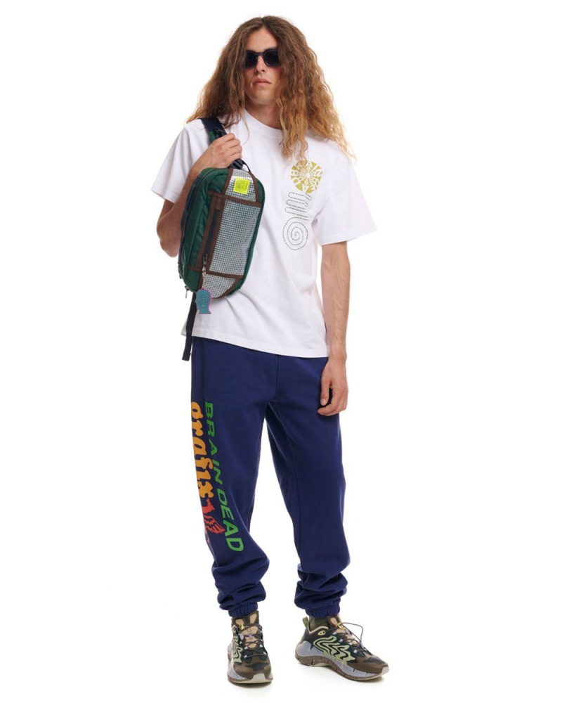 Navy Brain Dead Grafix Sweatpant | AU 2753914-RQ