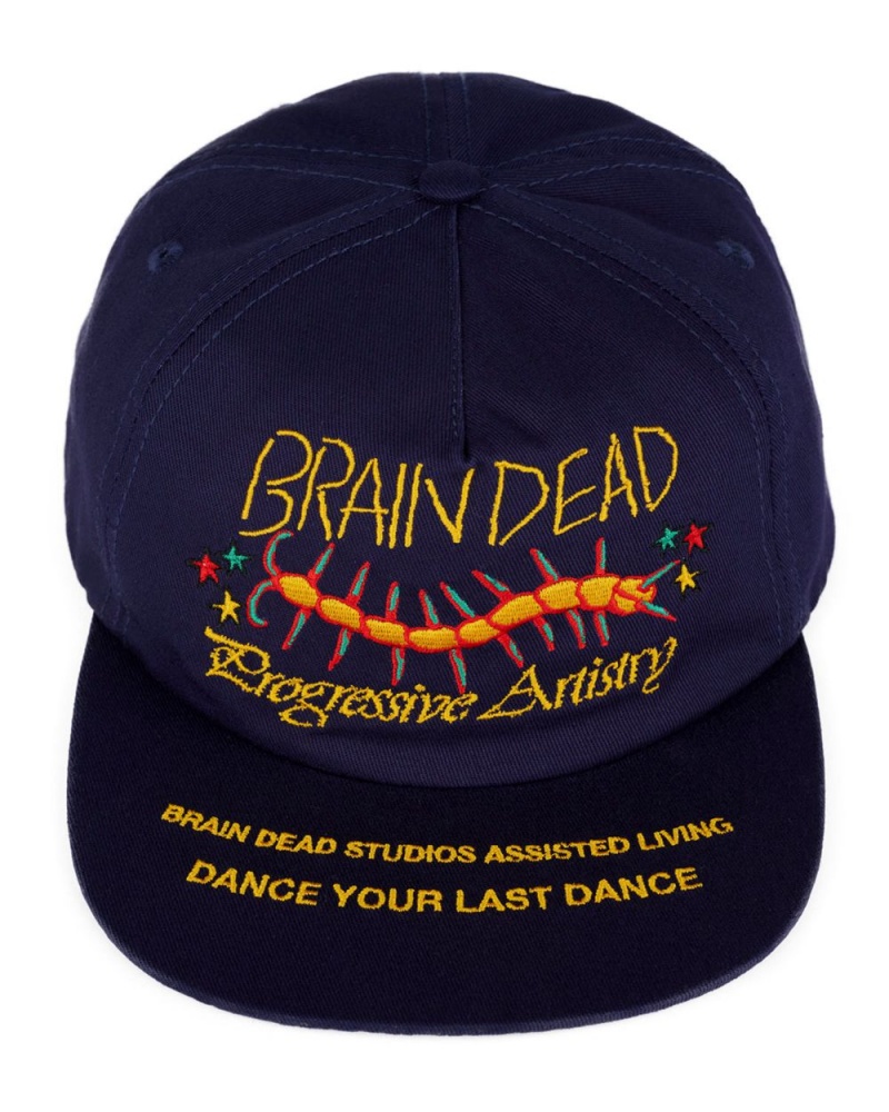 Navy Brain Dead Last Dance 5 Panel Hat | AU 8279653-ZJ