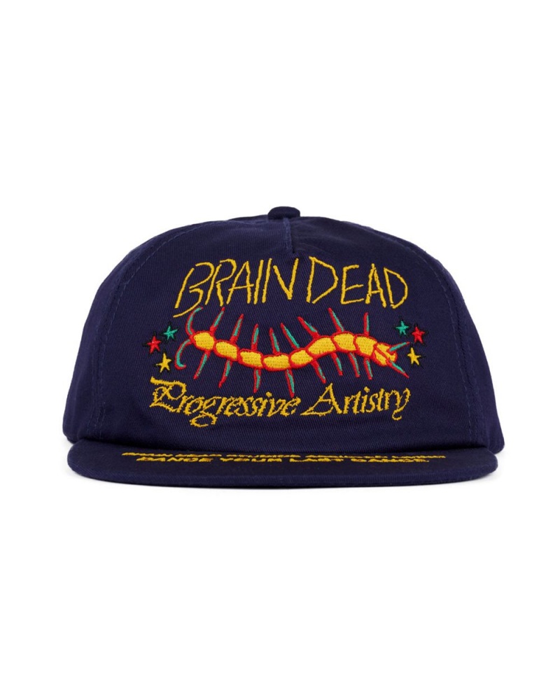 Navy Brain Dead Last Dance 5 Panel Hat | AU 8279653-ZJ