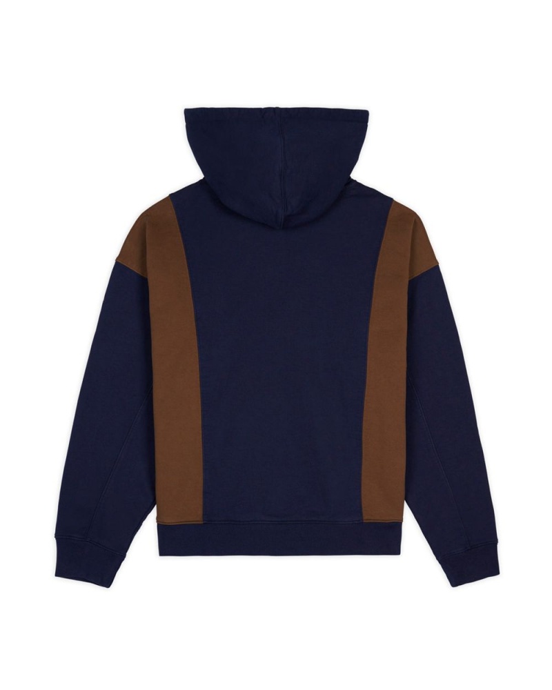 Navy Brain Dead Mendoza Cropped Hoodie | AU 7824603-IL