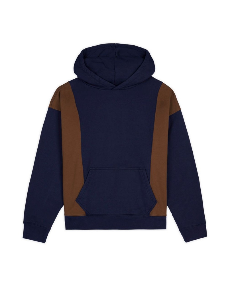 Navy Brain Dead Mendoza Cropped Hoodie | AU 7824603-IL