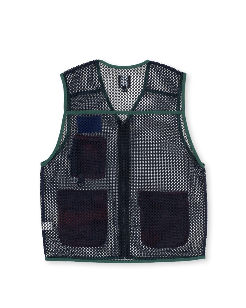 Navy Brain Dead Mesh Fisherman Vest | AU 5924376-KB