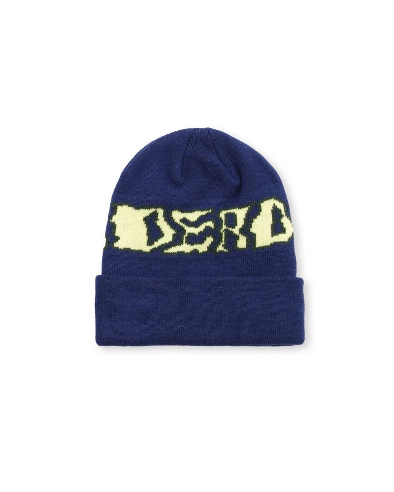 Navy Brain Dead Prehistoric Logo Wool Beanie | AU 1569208-OU