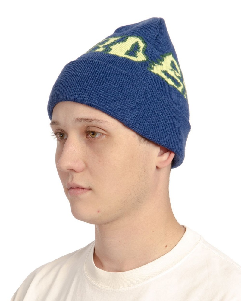 Navy Brain Dead Prehistoric Logo Wool Beanie | AU 1569208-OU