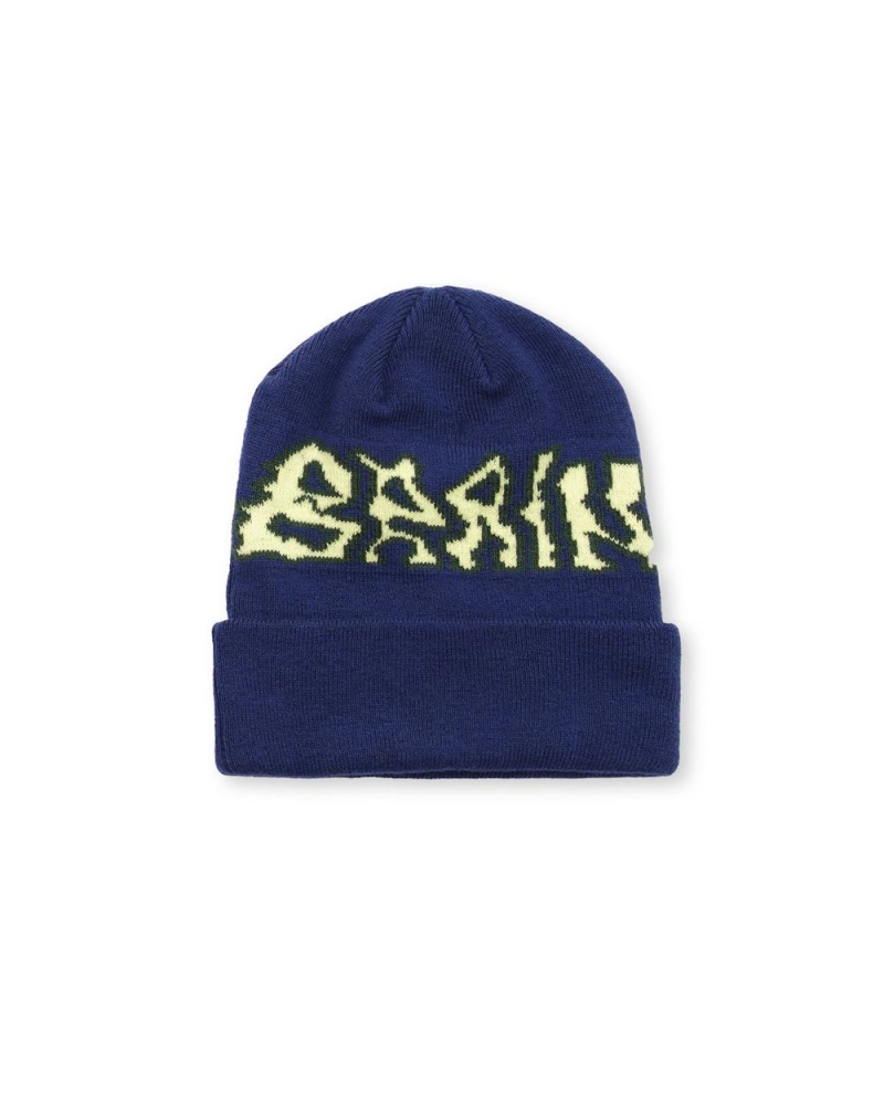 Navy Brain Dead Prehistoric Logo Wool Beanie | AU 1569208-OU