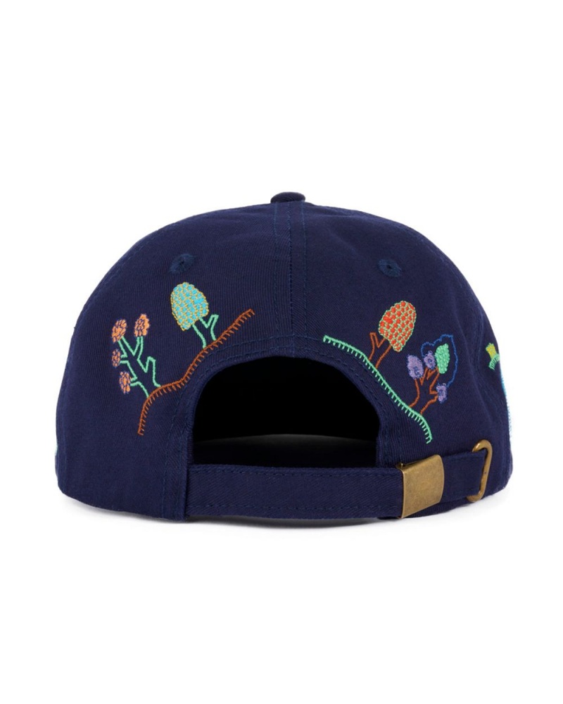 Navy Brain Dead River 6 Panel Cap | AU 4617208-BW