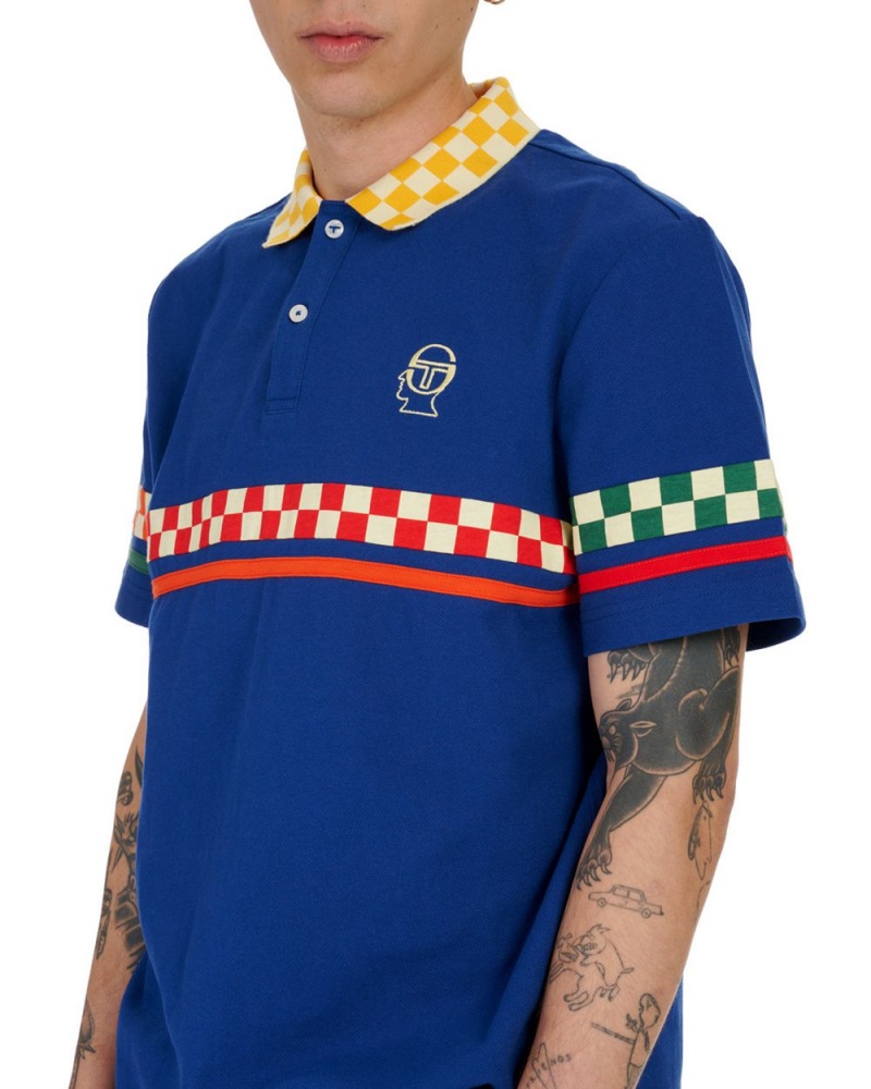 Navy Brain Dead Sergio Tacchini X Polo Shirt | AU 0659317-IE