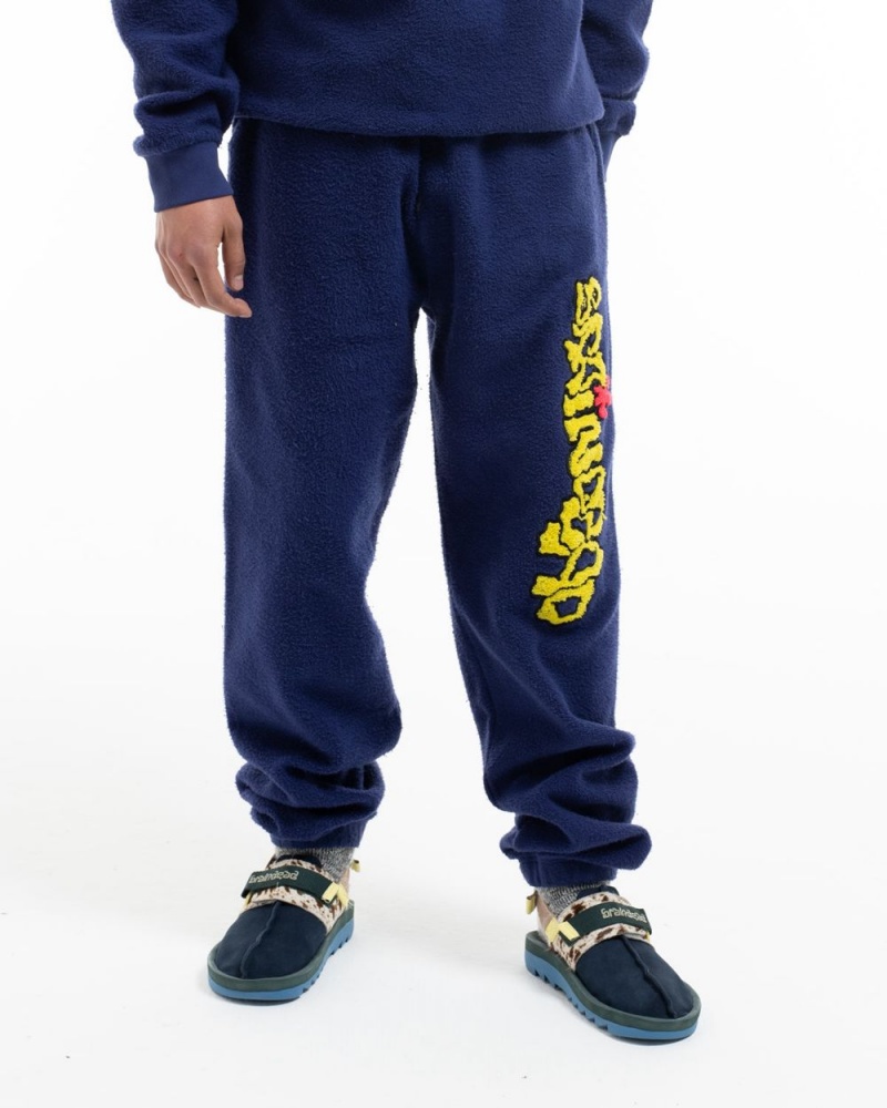 Navy Brain Dead Slime Reverse Fleece Sweat Pant | AU 5468712-LX