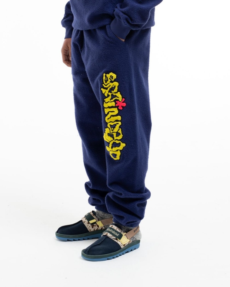 Navy Brain Dead Slime Reverse Fleece Sweat Pant | AU 5468712-LX