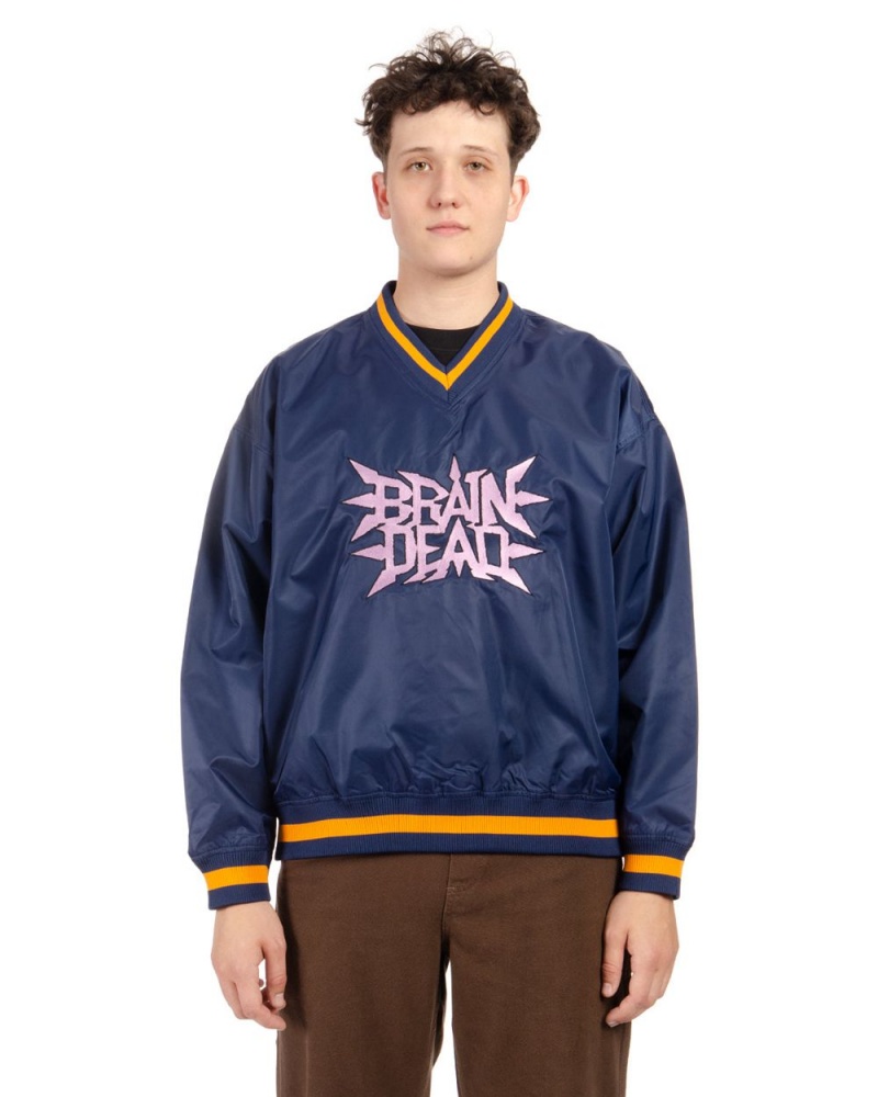 Navy Brain Dead Swing Away Pull Over Jacket | AU 2706439-DM