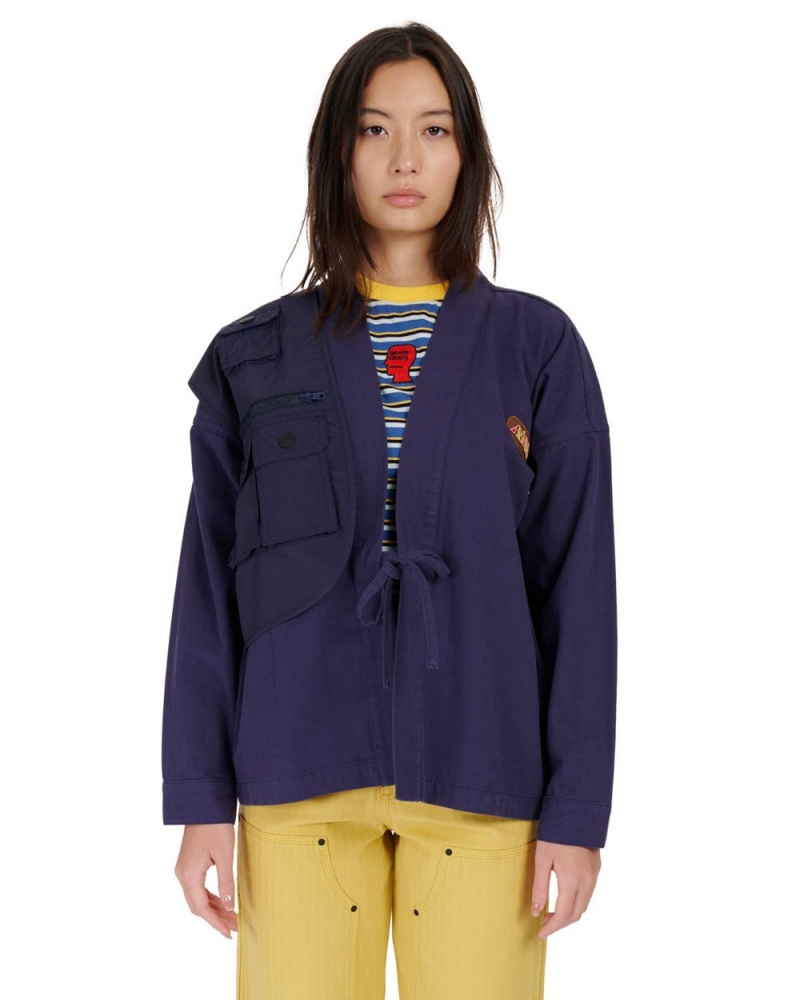 Navy Brain Dead Utility Kimono Jacket | AU 9012736-YU