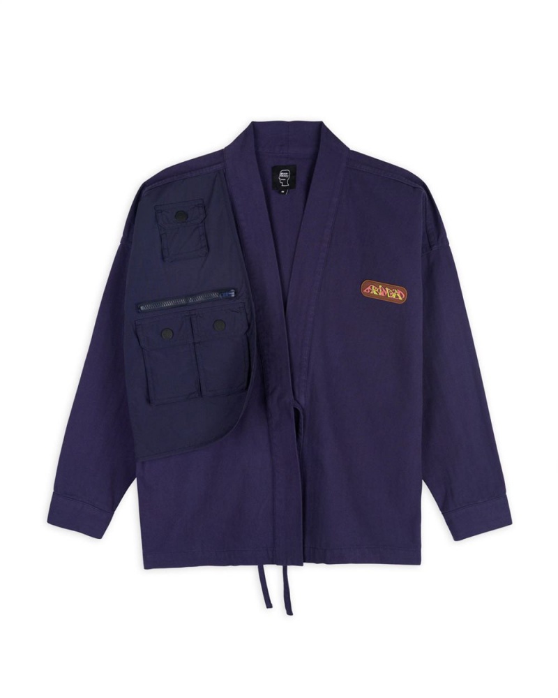 Navy Brain Dead Utility Kimono Jacket | AU 9012736-YU