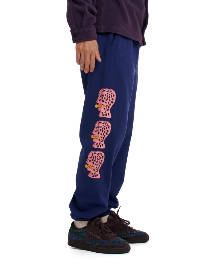 Navy Brain Dead Worm Hole Sweatpant | AU 4018725-ET